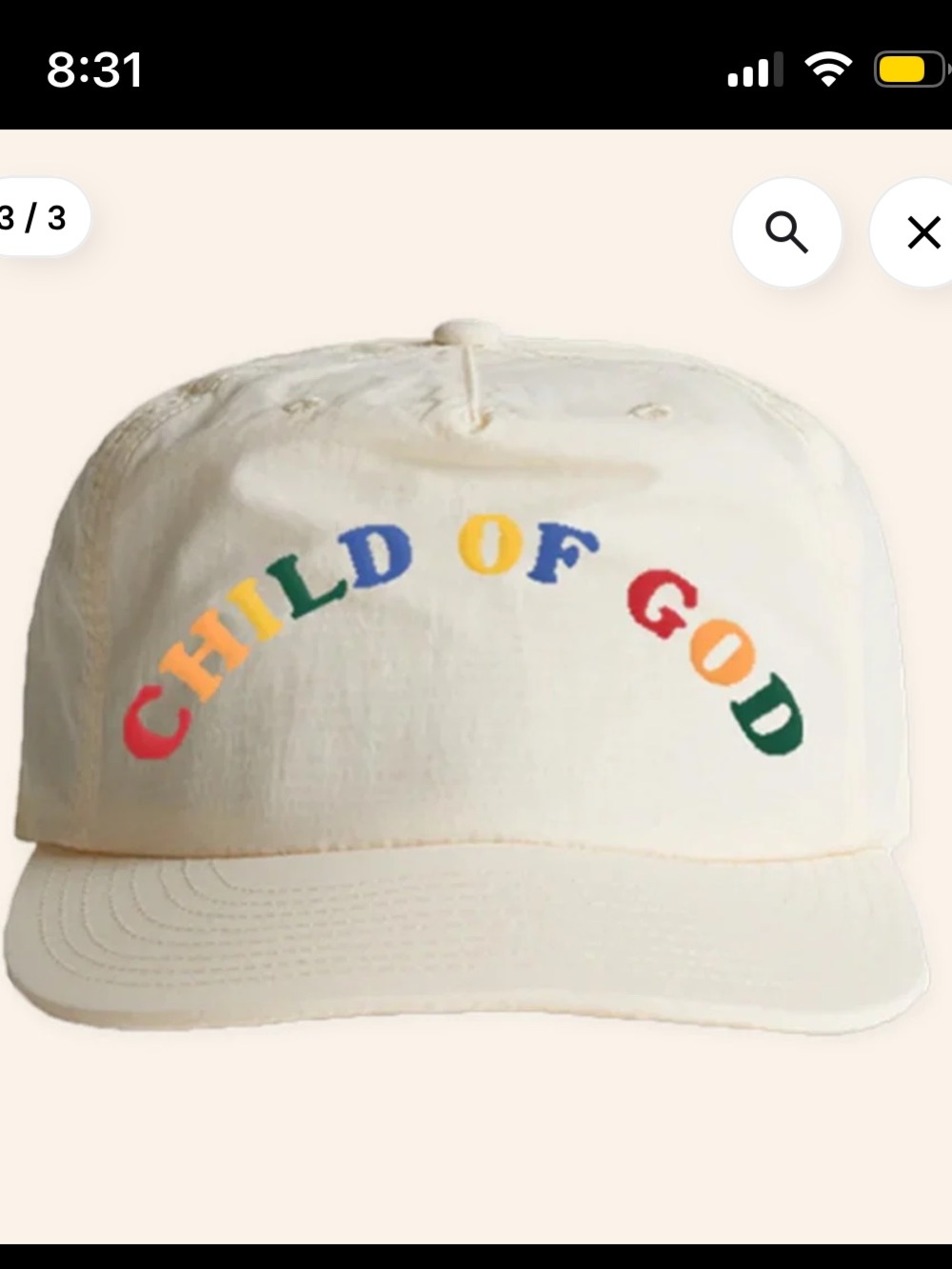 Forrest Frank 'Child of God' Embroidered Baseball Cap tour surf hat